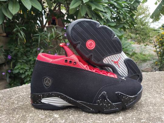 Air Jordan 14 Mid Black Red Men's Basketball Shoes-13